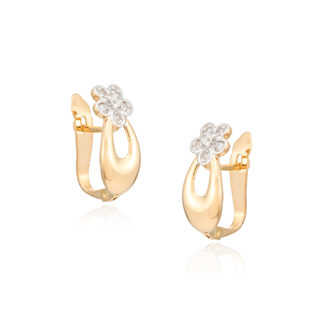 Pendientes de mujer circonitas oro 1 Pendientes de mujer circonitas oro