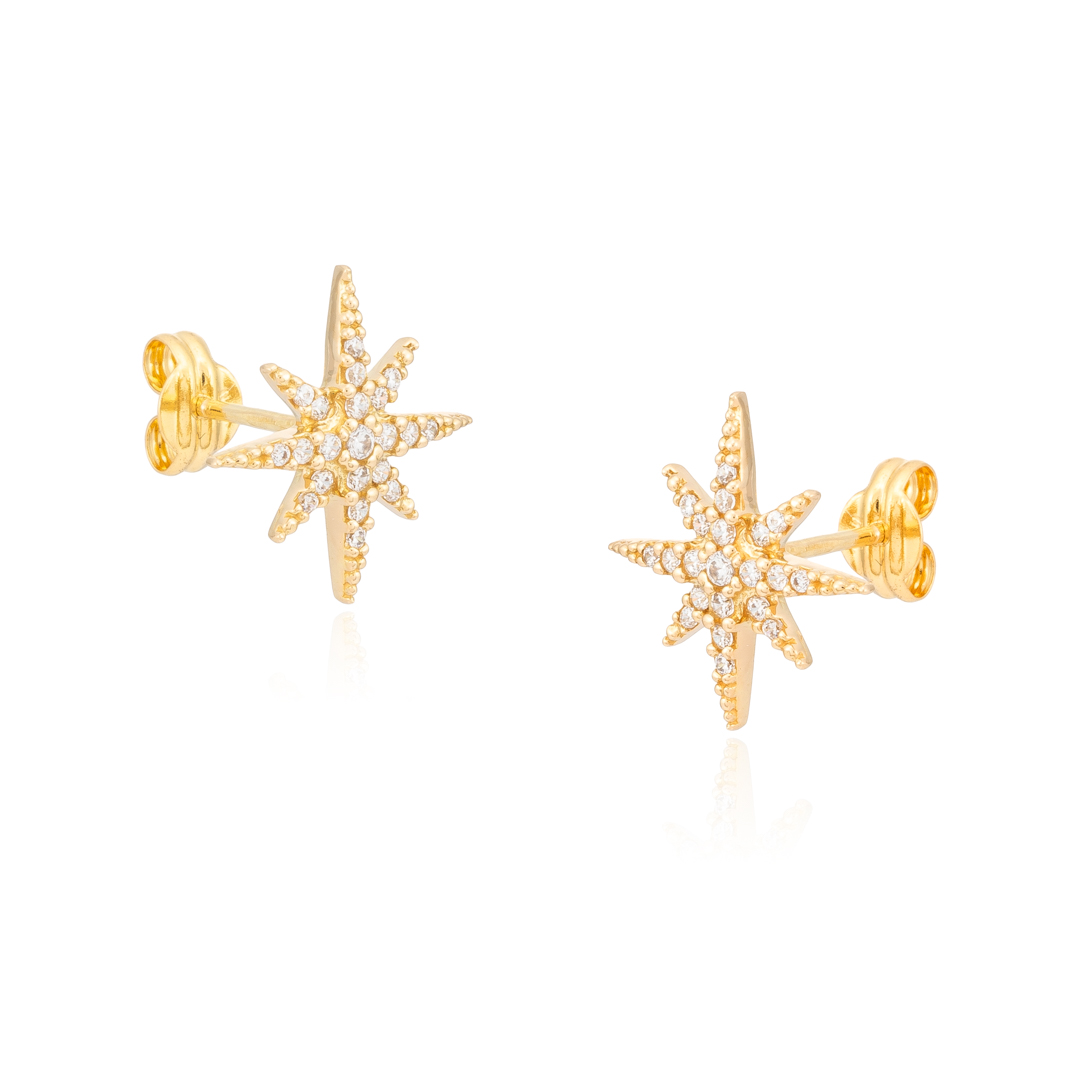 Pendientes de mujer circonitas oro 1 Pendientes de mujer circonitas oro