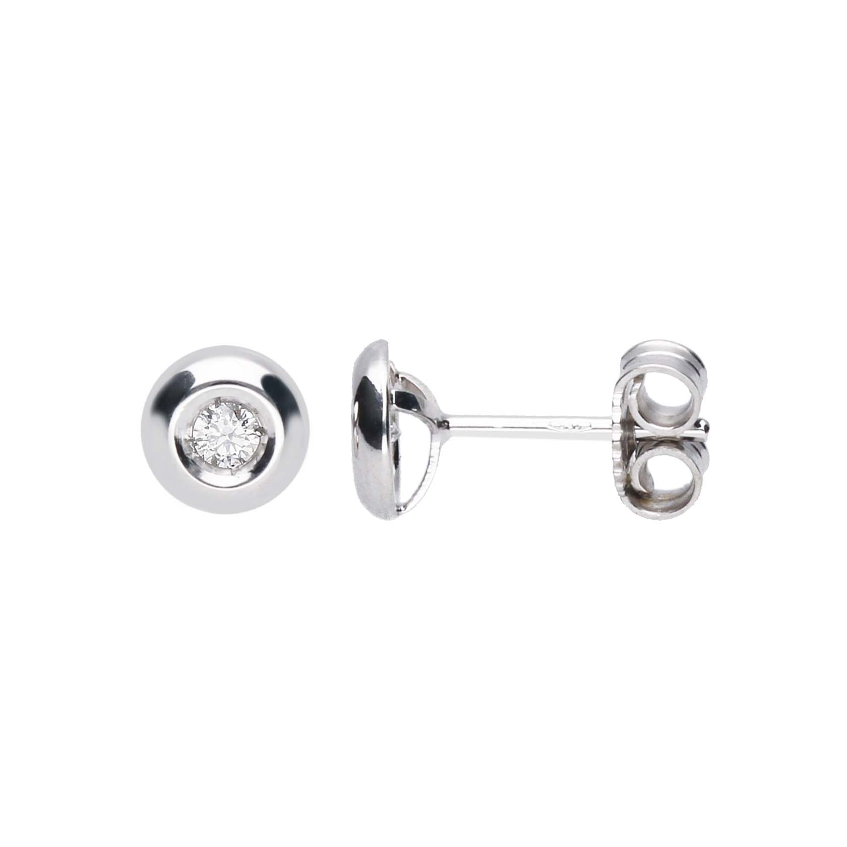 Pendientes chatón de diamantes oro 1 Pendientes chatón de diamantes oro