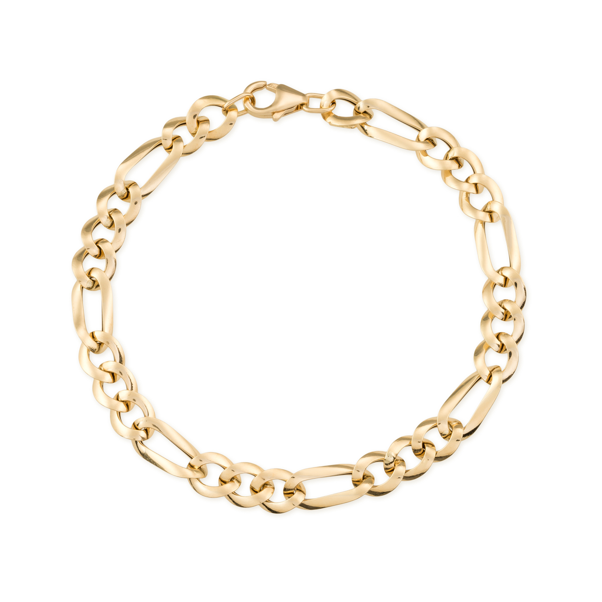Pulsera de mujer eslabón liso oro 1 Pulsera de mujer eslabón liso oro