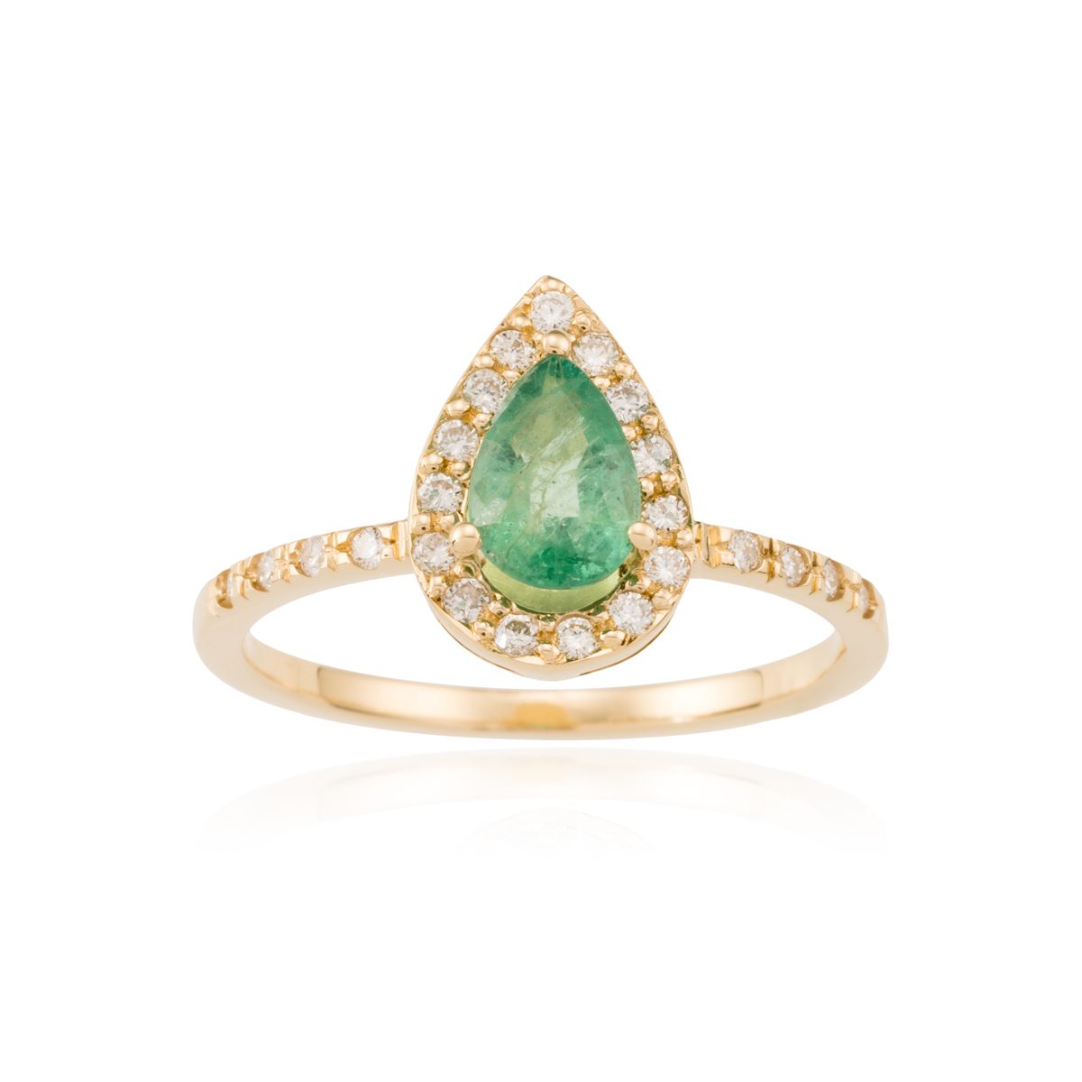 Anillo de mujer con diamantes y esmeralda fina oro 1 Anillo de mujer con diamantes y esmeralda fina oro