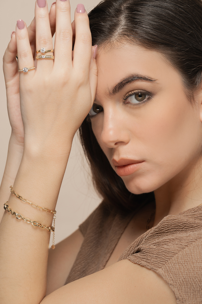Anillo de mujer circonita oro 2 Anillo de mujer circonita oro - Imagen 2